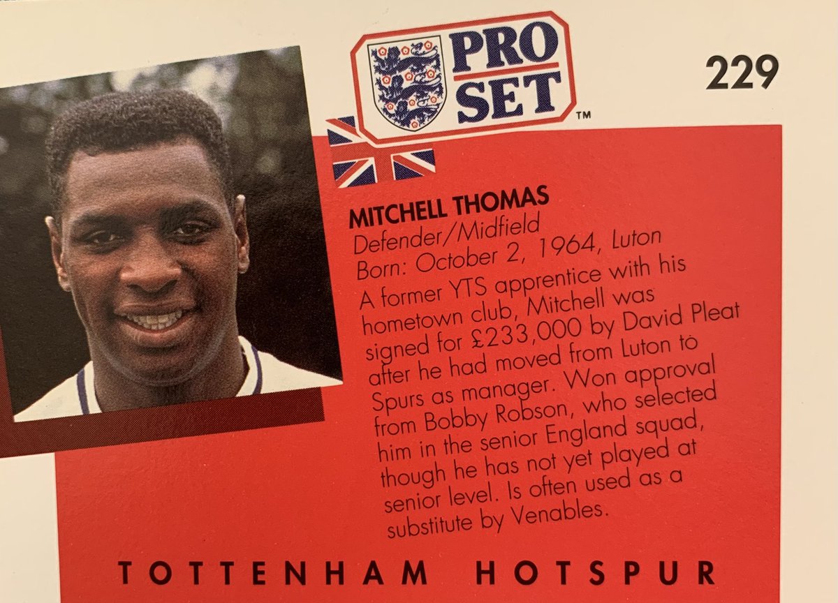 daily_set's tweet photo. Mitchell played 157 league games for @SpursOfficial including the β87 Cup Final, which they lost to @Coventry_City. Moved on to @WestHam, then returned to @LutonTown, where he started out. #ProSet #ProSetDaily #MitchellThomas #spurs #THFC https://t.co/XeAdb6vADB