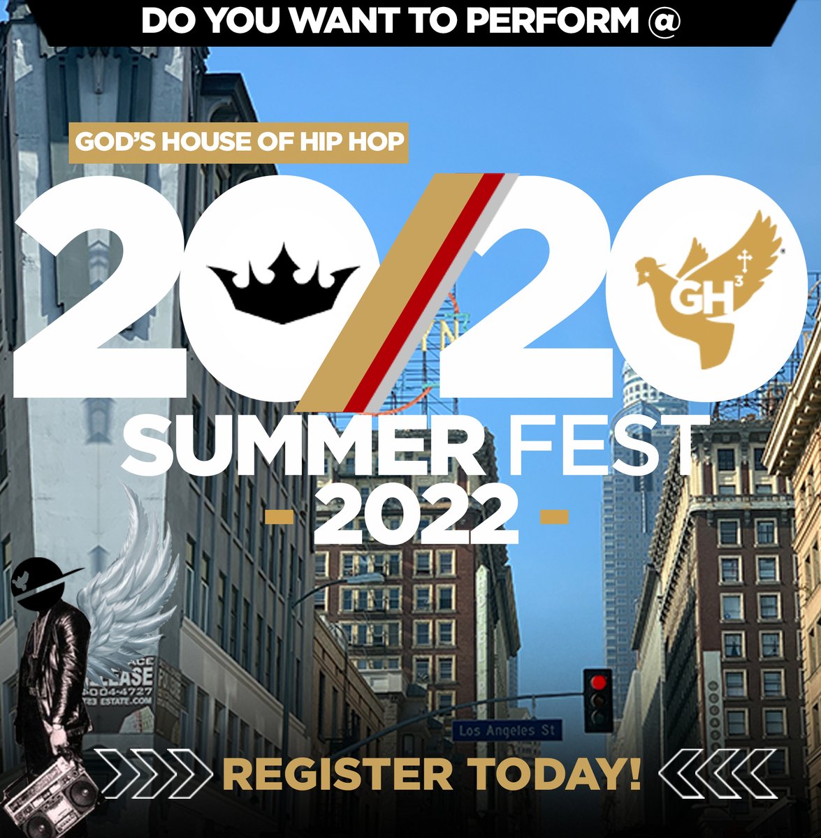 #EarlyBird #Registration #submission
“God’s House of Hip Hop 20/20 Summer Fest” - 2022 Registration is open for a limited time only.

Want to Perform on one the largest stages in North America for #chh #latinchh &amp; gospelhiphop, submit now @ on.gh3radio.com/tb_app/467795 register today!