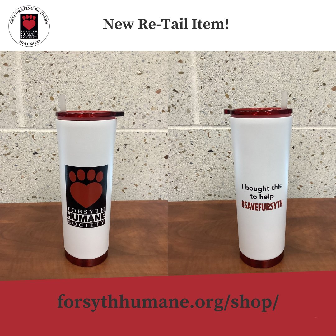 ForsythHumane's tweet photo. Check out our new tumbler! 24oz #SAVEFURSYTH Insulated Tumbler w/ Straw. Purchase our 24 oz. 18/8 vacuum copper insulated stainless steel tumbler! Proceeds directly benefit our shelter #cats and #dogs!
https://t.co/NwjDhZnk86
#savefursyth #shoppingforacause https://t.co/e5YyFei8sd