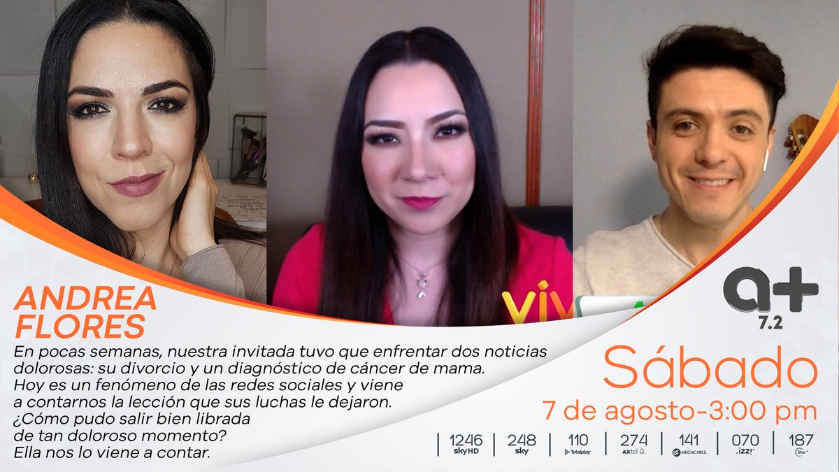 vivemastv's tweet photo. ¡SIN PALABRAS! 😱 @Andrea_FloresTv nos acompaña mañana #Sábado a contarnos un gran #testimonio de vida. Nos vemos junto con @nadiamusica aquí 👉https://t.co/KYBgwjV6yR https://t.co/L4wOfssZWP