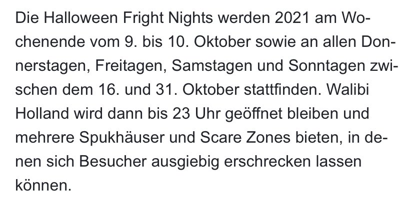 FreizeitparkJu1's tweet photo. Nachdem #WalibiHolland seine Halloween Fright Nights im vergangenen Jahr wegen der Corona-Pandemie schon nach dem zweiten Veranstaltungsabend abgebrochen hatte, soll das Grusel-Event im Oktober 2021 zurückkehren. Mittlerweile sind die Termine und erste Details bekannt:⬇️⬇️⬇️ https://t.co/YjmDGYXmMe