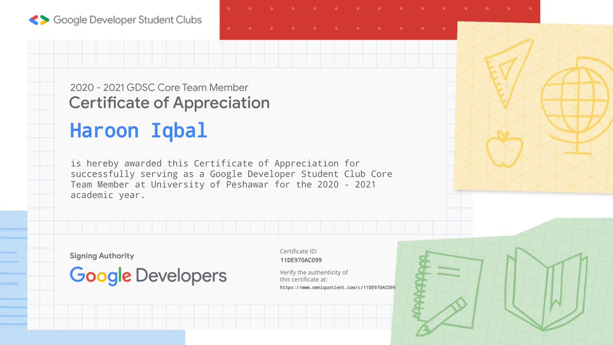 harooniqbal18's tweet photo. 🥳
Thank you for applauding our efforts💯
 @googledevs @googlestudents 
#DeveloperStudentClubs https://t.co/10sXWNP2Yn