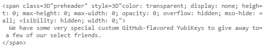 jkk111's tweet photo. @github Pretty disappointed to see stuff like this to get people to open your emails based on the previews. https://t.co/BEHCda5mYU