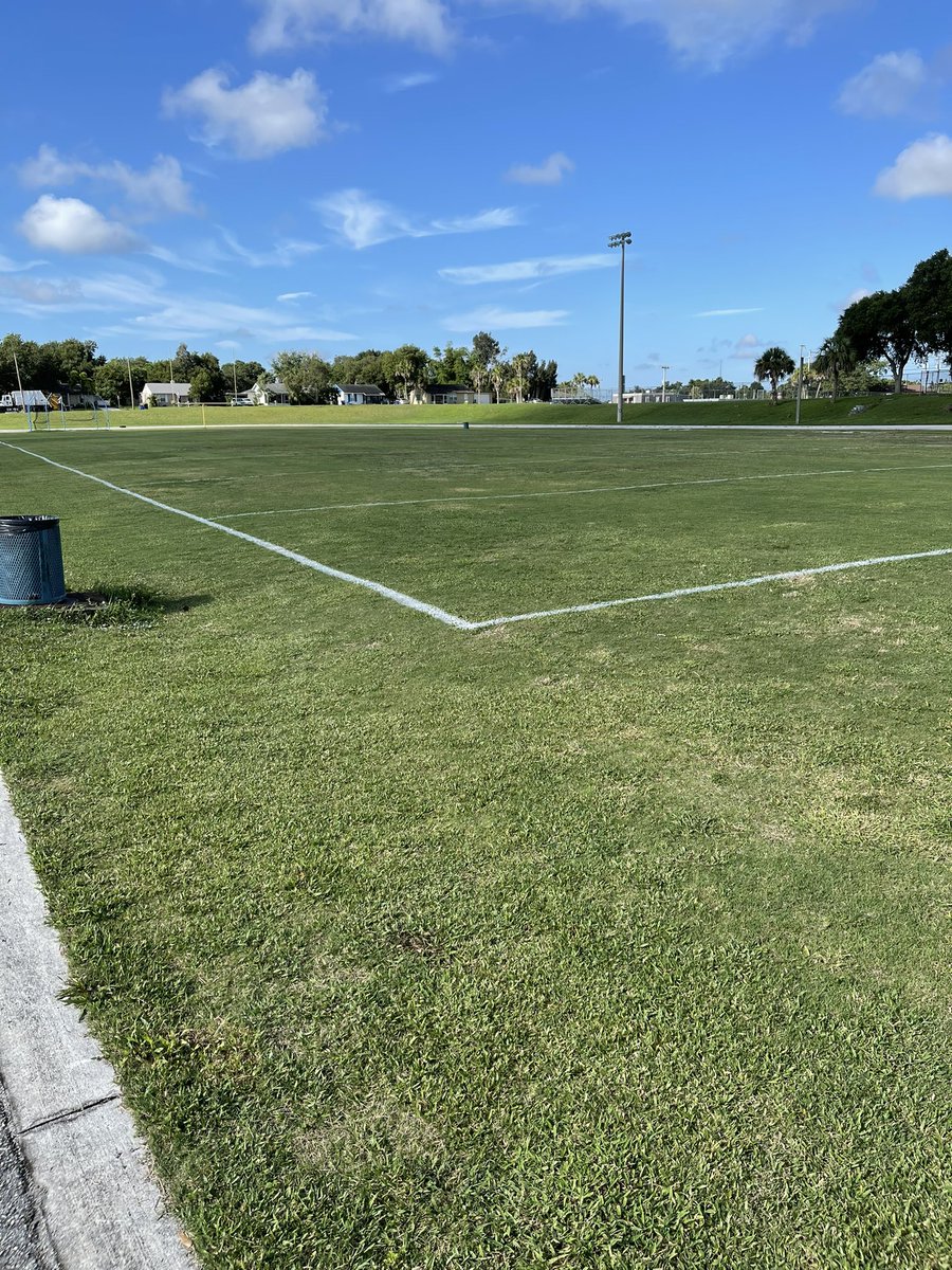 RockFootball1's tweet photo. Fresh paint on the field today. Thanks to @Bigdog544 for keeping our practice field looking great. #RaiderPride https://t.co/K4SR6I9axk