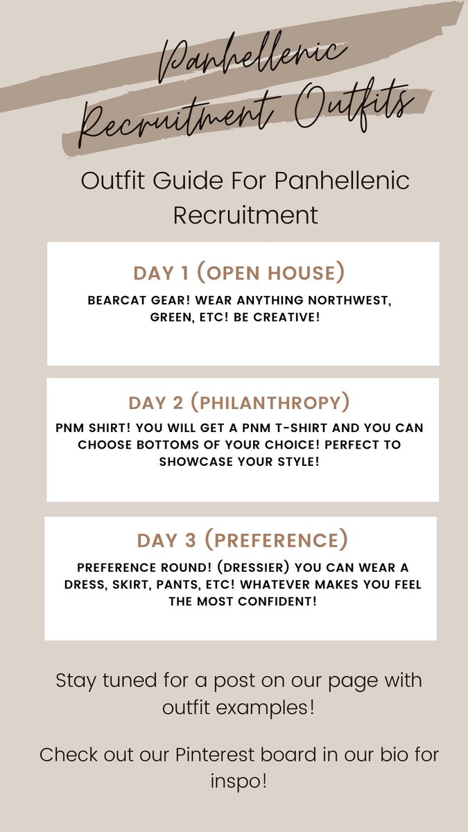 Wondering what to wear for recruitment?? Here is all the info you need! ♥︎