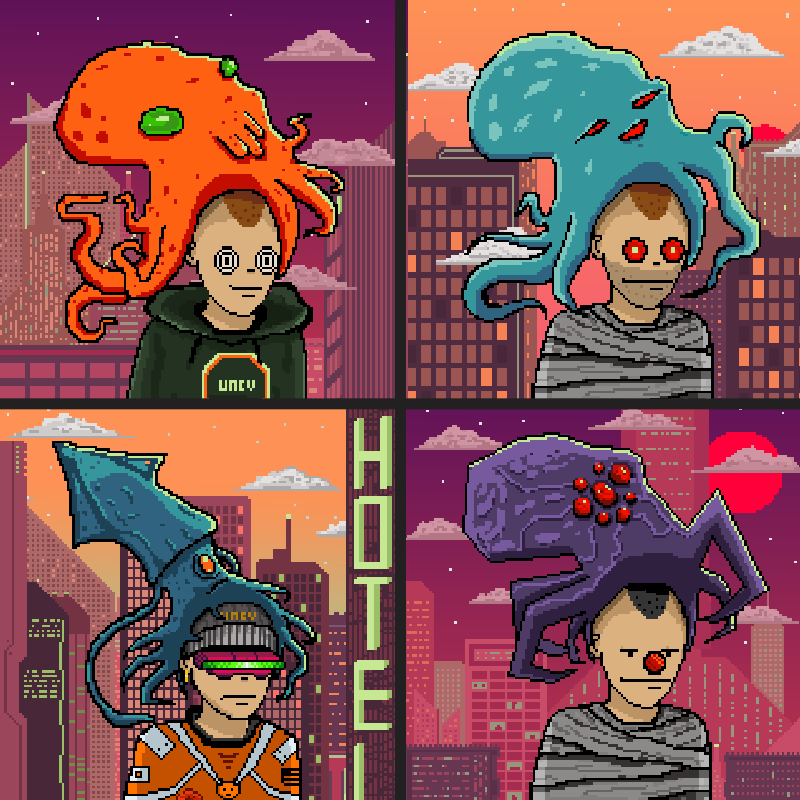 OctoHedz's tweet photo. Celebrating 100 followers ! 
Another chance to win a special OctoHedz #NFT on the day we launch!

RULES

1-Follow 
@OctoHedz 
2-Join the discord for a separate Raffle : https://t.co/d13Xeqg15C
 
3- Retweet
4- Tag 3 Friends

Draw ends Aug 05 https://t.co/IxEg4CMvjz