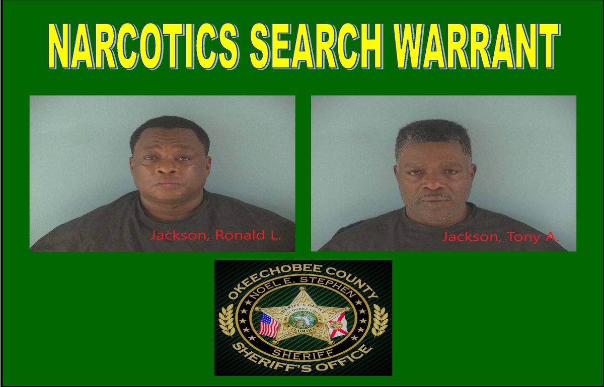 Narcotics Task Force members conducted a probable cause search warrant at 1679 N.E. 5th St. earlier this morning, which resulted in the arrest of Tony A. Jackson and Ronald L. Jackson were arrested for "Selling A Controlled Substance With Hydromorphone Within 1000 Feet Of A Park"