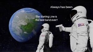 Nothing like jamming out to <a href="/TheStartingLine/">The Starting Line</a> on a Friday.