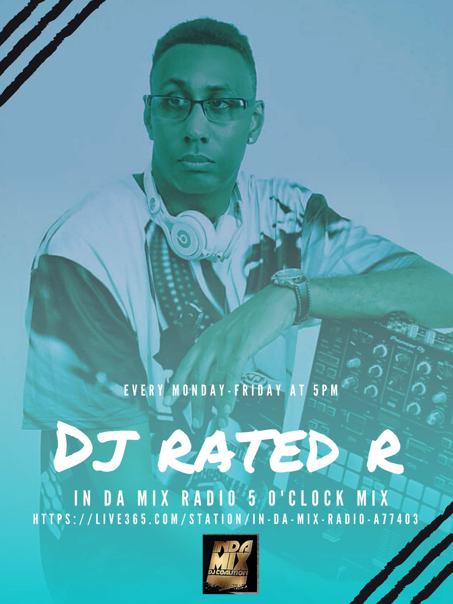 Tune in right now to @djratedrondeck 5 o'clock Mix now on <a href="/InDaMixRadio1/">In Da Mix Radio</a> via live365.com/station/In-Da-…
