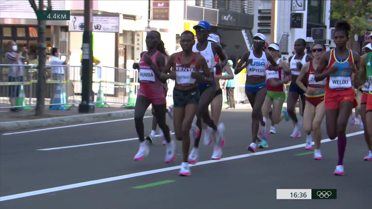 TrackTown USA (@tracktownusa) on Twitter photo Hi <a href="/sallykipyego/">sally kipyego</a> 👋🏾
The <a href="/OregonTCElite/">Oregon TC Elite</a> runner has navigated her way through the early crowds and is up with the lead pack.
Women through the 5k in 18:02. <a href="/ByGollyMolly12/">Molly Seidel</a> and Kipyego 14th and 16th. <a href="/mamaZoeCherotch/">Aliphine Tuliamuk</a> about 15 seconds back of the leaders in 66th.
#Tokyo2020 Hi <a href="/sallykipyego/">sally kipyego</a> 👋🏾
The <a href="/OregonTCElite/">Oregon TC Elite</a> runner has navigated her way through the early crowds and is up with the lead pack.
Women through the 5k in 18:02. <a href="/ByGollyMolly12/">Molly Seidel</a> and Kipyego 14th and 16th. <a href="/mamaZoeCherotch/">Aliphine Tuliamuk</a> about 15 seconds back of the leaders in 66th.
#Tokyo2020