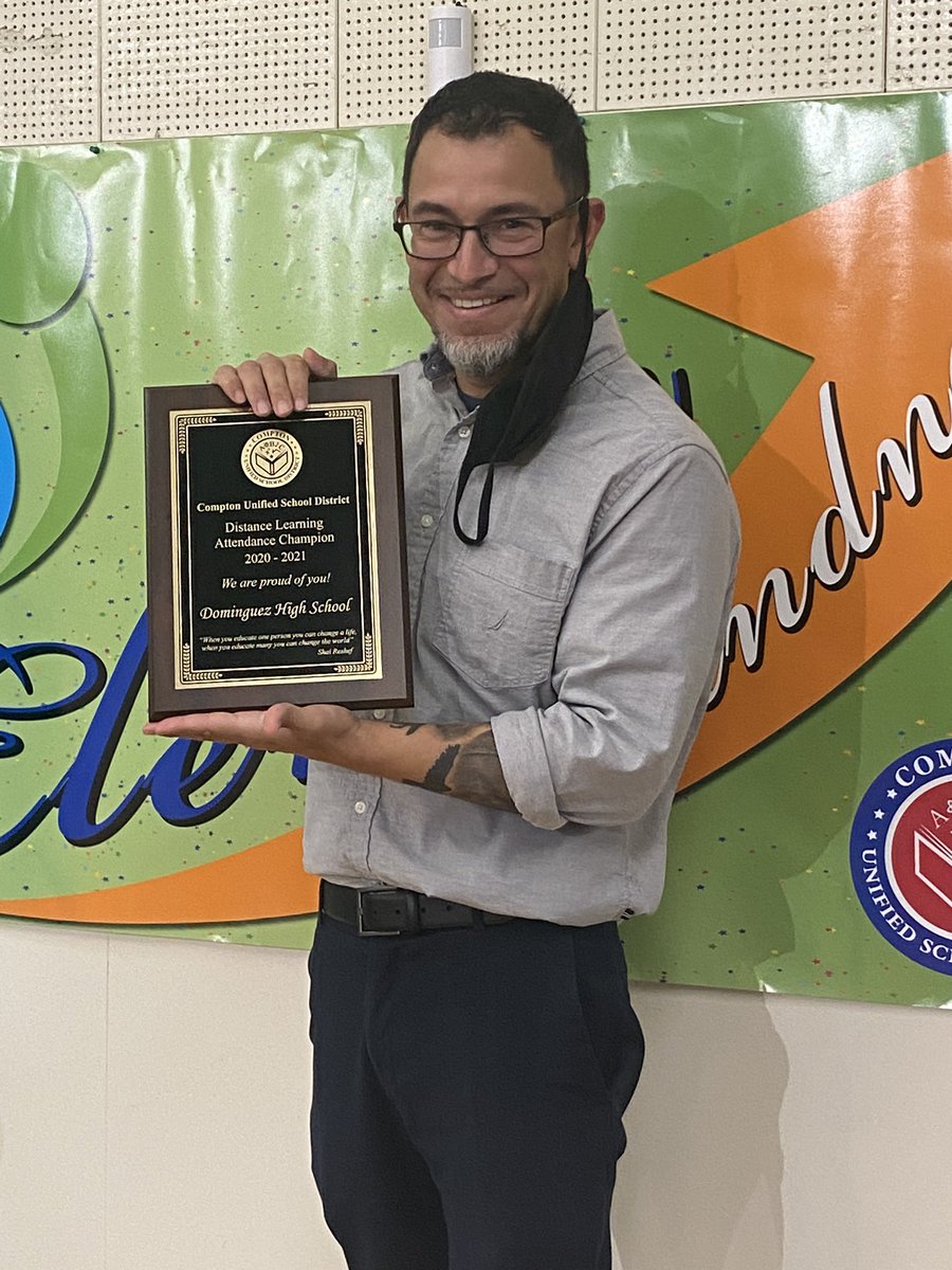 Thank you to the <a href="/DominguezHSDons/">Dominguez High School</a> Administrative Team for a job well done in the area of attendance! #Way2Go <a href="/MrCalebOliver/">Caleb Oliver</a> <a href="/mrmicahali/">Micah Ali</a> <a href="/attendanceworks/">Attendance Works</a> <a href="/ComptonUnified/">Compton Unified</a> @TheRealKayWhite <a href="/ShannonMSoto/">Shannon Soto, Ed.D.</a> #Proud