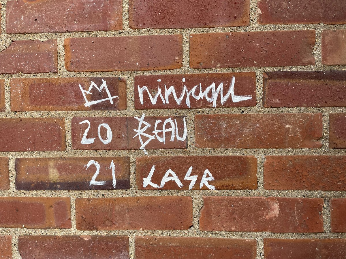 We signed our mural today! More pics soon, but check out Luke's awesome little worm. :) He was super excited about his contribution. And he should be! It's adorable! #mural #minotnd