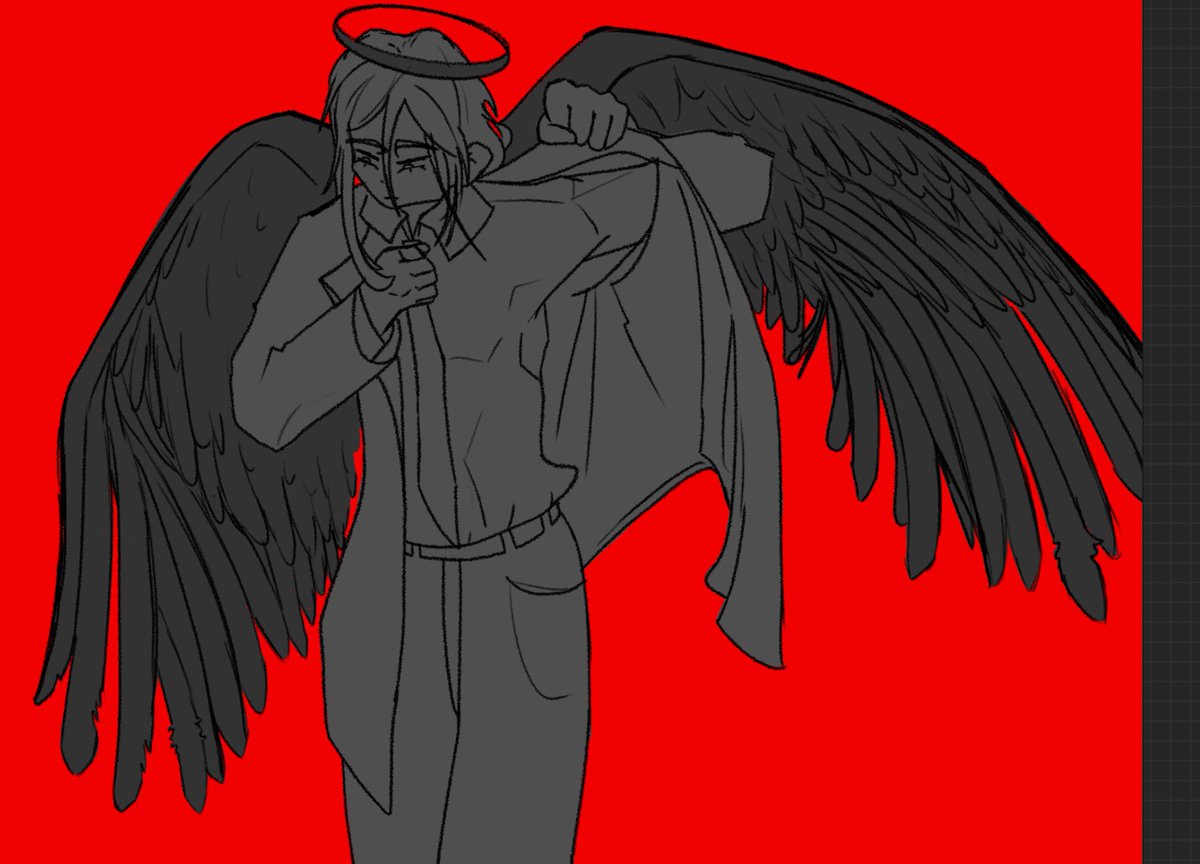 waterbottle2702's tweet photo. Heres the wip before i ruin this by colouring it #CSM #chainsawmanfanart #chainsawman #angel #angeldevil #エンゼル #Enjeru #devilhunter https://t.co/3ET8vOGTfZ