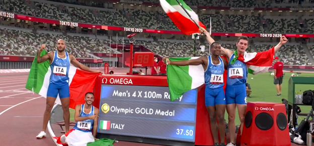 The #italians show is on under the #Tokyo2020  sky! Congrats to the #4x100m relay <a href="/ItaliaTeam_it/">ItaliaTeam</a> and all the amazing athletes who have made these days legendary!  #Olympics