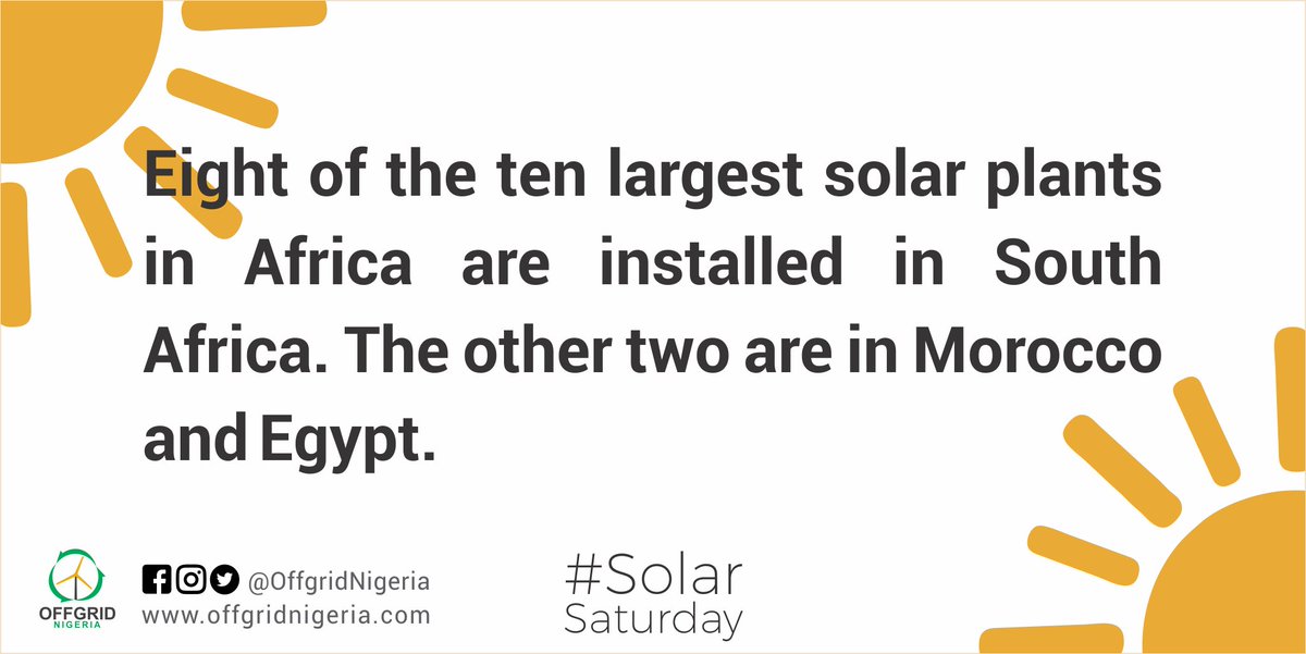 #SolarSaturday #SolarEnergyFacts #OffgridNigeria