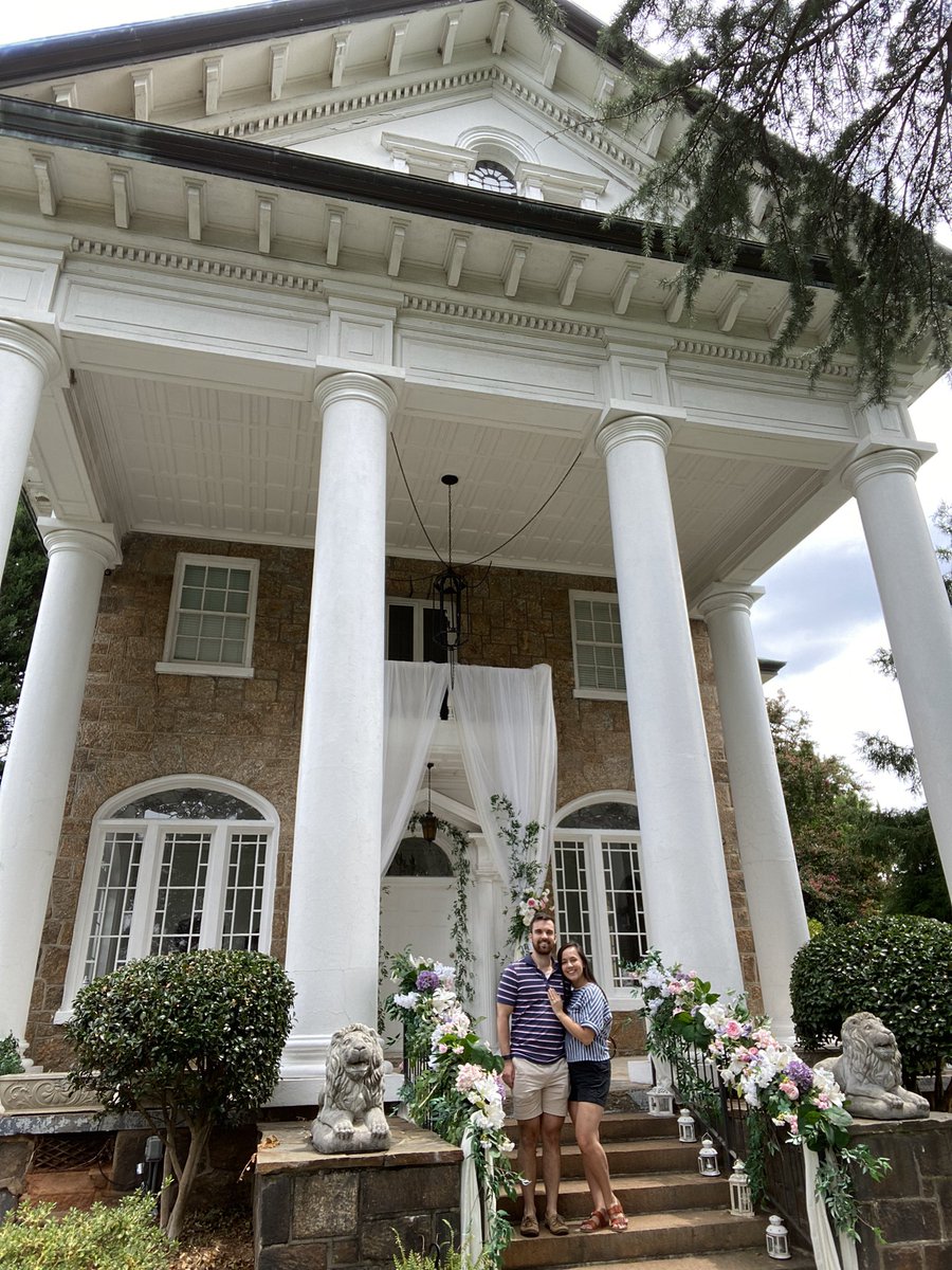 We’ve got a date, a venue, a florist, a caterer … now just need to *patiently* wait 435 days!! Can’t wait to marry you on these steps <a href="/andrewjemerson/">Andrew Emerson</a>
