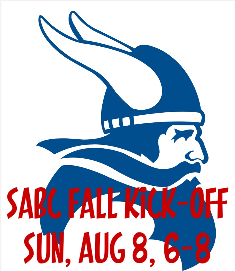 Still need to purchase your 2021-22 SABC membership, renew and/or purchase reserved football seats, or pick up some Viking merch? Drop by the SHS football stadium this Sunday, August 8, 6-8pm, and we'll help you out! Go Vikes!
