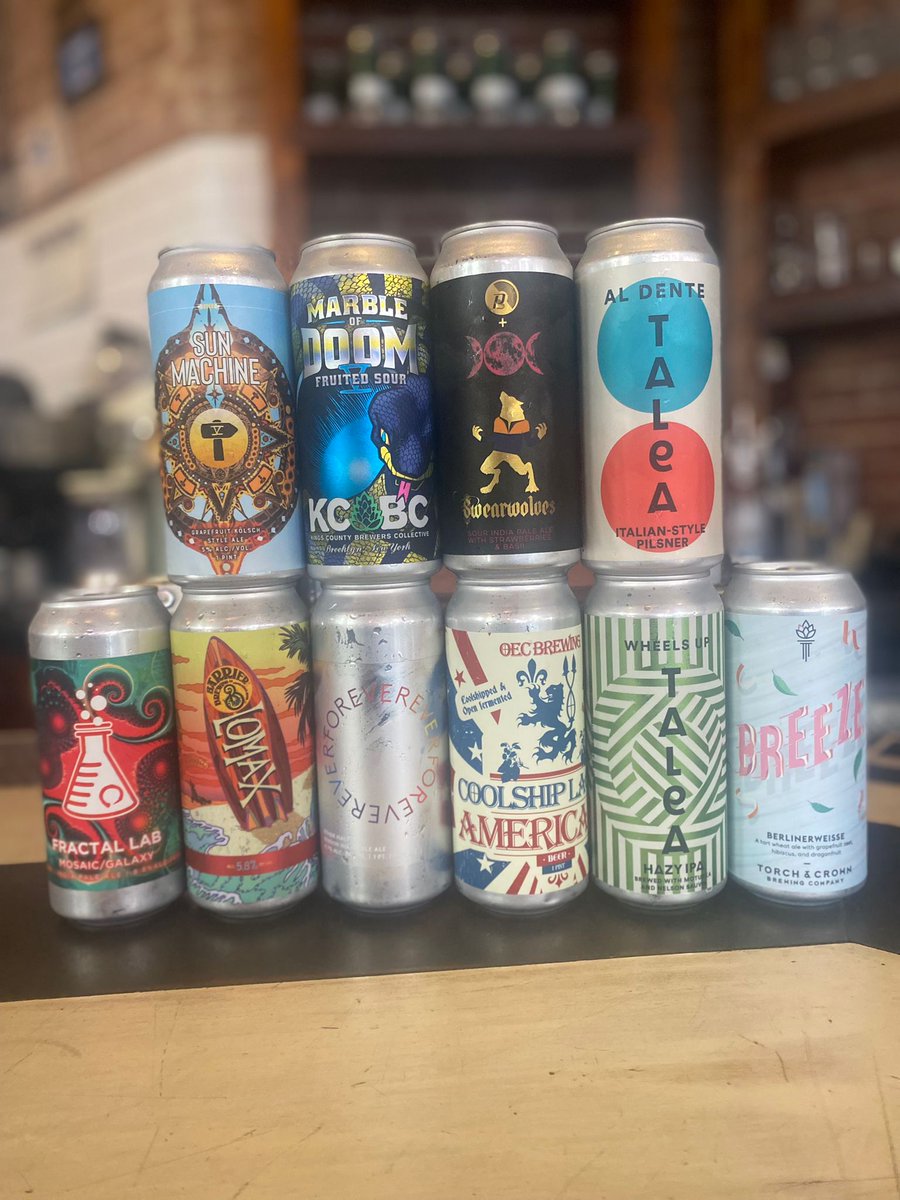 Happy #BeerDay from <a href="/TheRochardNYC/">The Rochard NYC</a> !
Check out our newest local cans brewed here in New York State!
@barrierbrewingco 
<a href="/EQBrewery/">Equilibrium Brewery</a>
@fifthhammerbeer
@kcbcbeer
@otherhalfnyc
<a href="/taleabeer/">TALEA Beer Co.</a>
<a href="/TorchandCrown/">Torch & Crown Brewing Company</a> 
#theplacetobeer #uesnyc #nyc #newyorkeats #drinkupnyc #localbeer #supportlocal