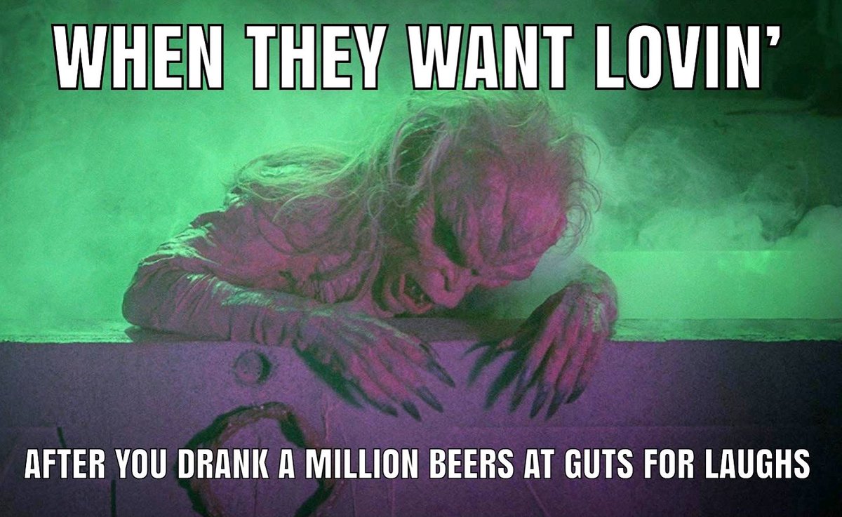 GutsForLaughs's tweet image. Sunday, 9PM at @comedybar! Our panel @Nick_Beaton, @Hunter_Collins, @xoboflowers and @chrislockeworld rip into some 80s schlock! You know what that means: lasers, prosthetics and bush! Tell everyone who thinks gross stuff is cool! Tickets: comedybar.ca/show.php?Event…