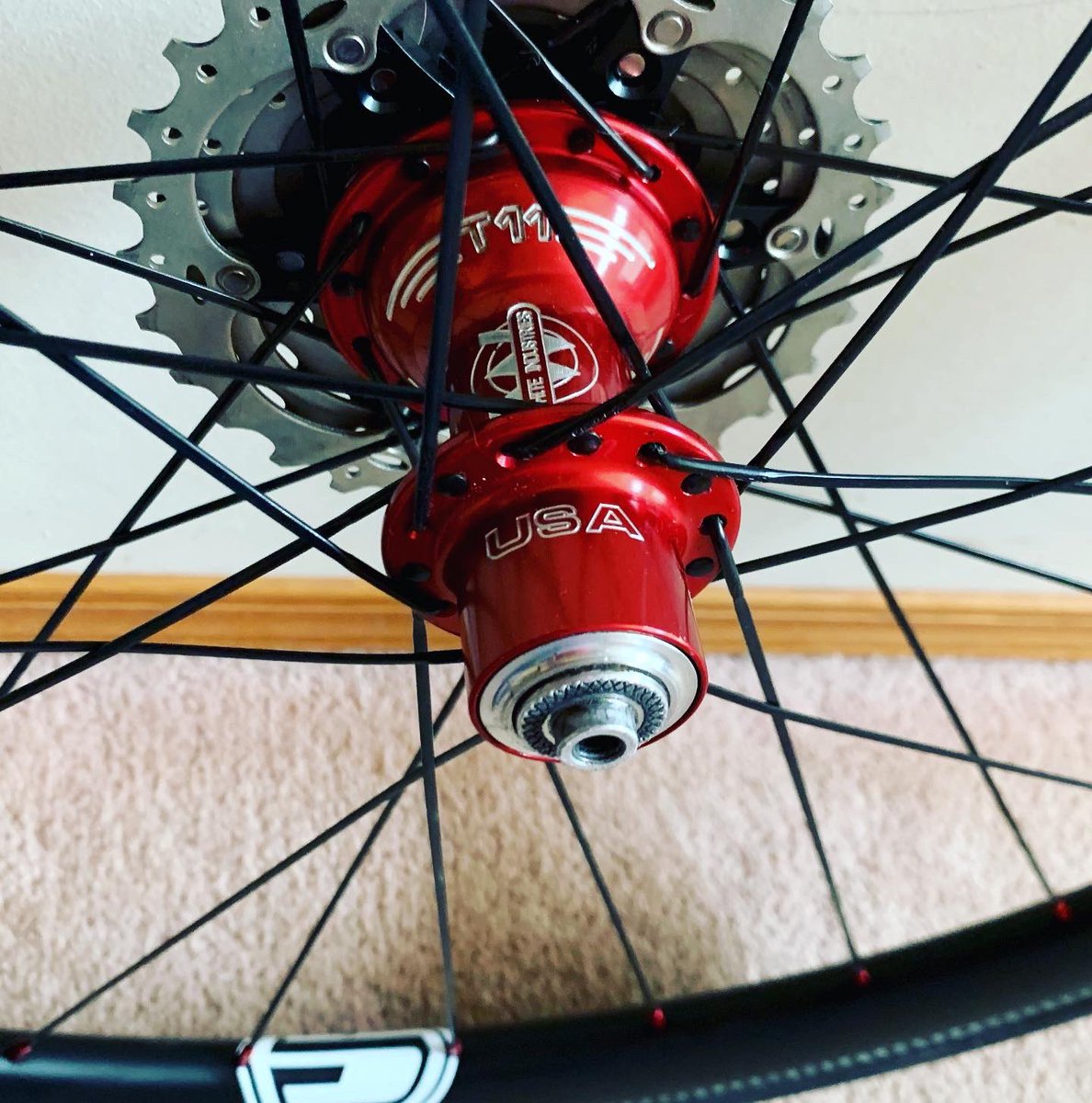 BadLibrarian's tweet photo. Got my rebuilt wheel from @CafRoubaix with their custom rim, @whiteind hubs and #sapinspokes #CRWheelWorks #handbuiltwheels
These wheels really roll! https://t.co/ivpESxhpOY