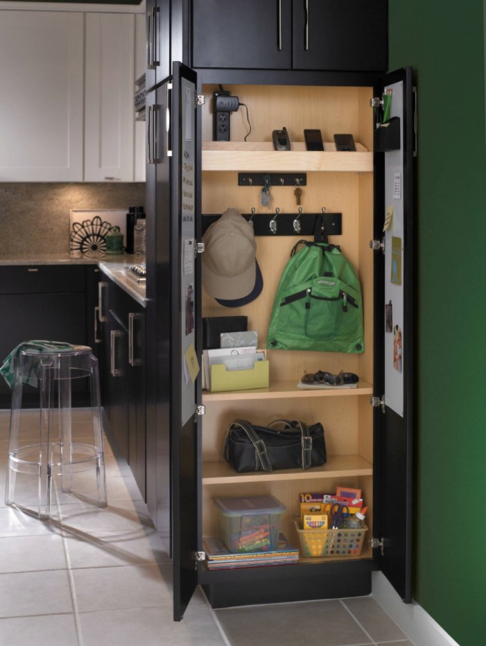 RonMNedd's tweet image. What a cool idea! This storage cabinet has shelves, hangers and even plugs so you can charge your devices.