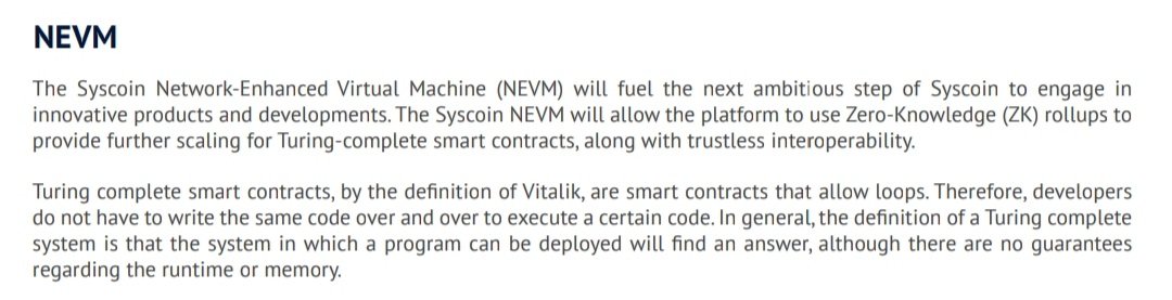 BlockchainDan's tweet image. The next evolution of the @syscoin protocol is well under way! @BlockFoundry is focusing on developing some of the major new components including the new zk-powered #NEVM. 

Read more about the coming improvements in the research paper published by @HouseofChimera!