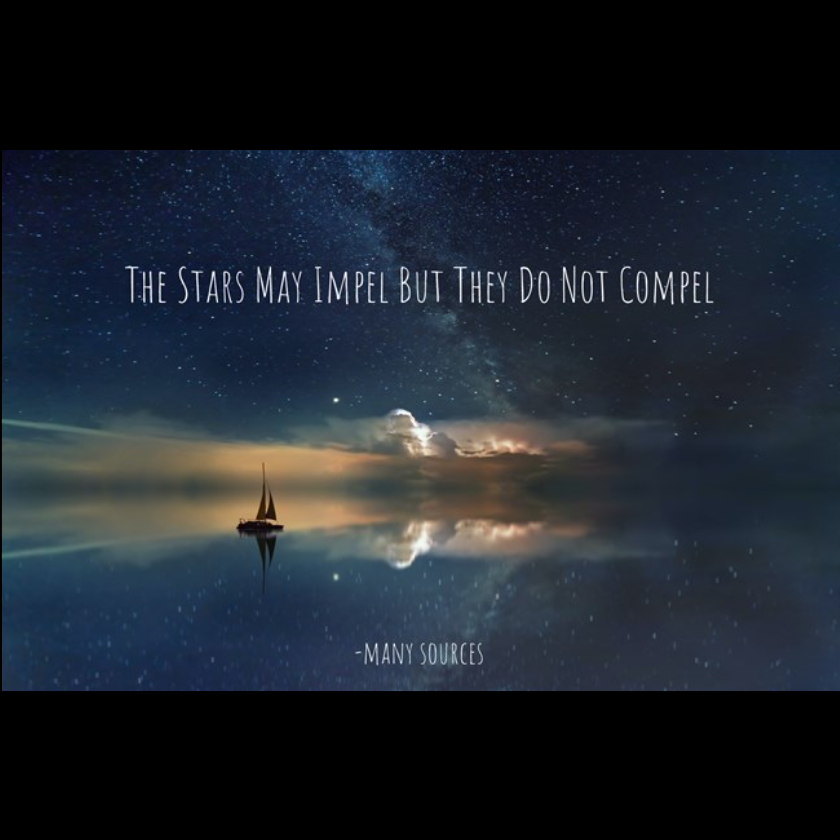 HopeReadsTarot's tweet photo. "The stars may impel but they do not compel" is prob my fav astro quote. Celestial influences have their impact in our lives, but always remember there's free will. While a few aspects are considered fated (like North Node transits), most still require u to make your own choice😊 https://t.co/cfY5Nw7c5v