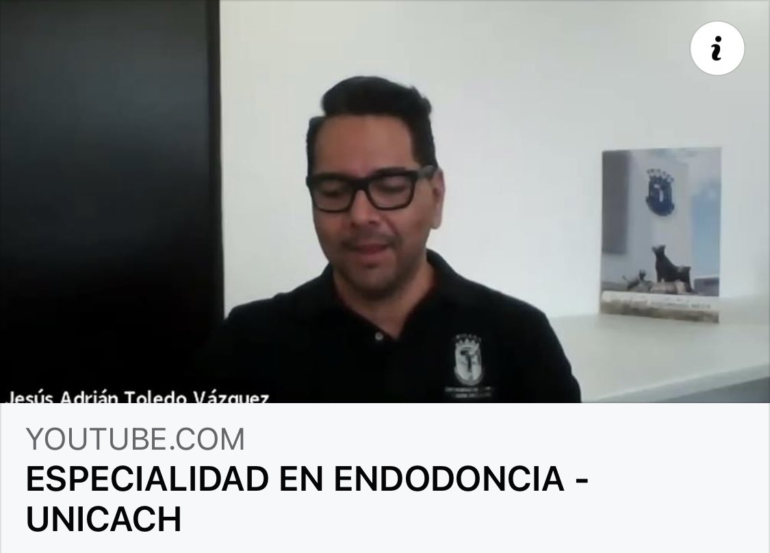 #PosgradosUNICACH
Especialistas en endodoncia capaces de implementar medidas de atención a la población para la prevención, diagnóstico, pronóstico, y  tratamiento de la enfermedad pulpar y su secuela periapical.
youtube.com/watch?v=epszsj…
#ExpoPosgradosUnicach