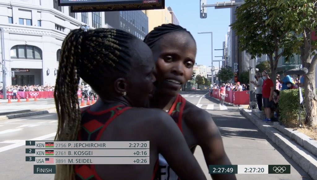 Congratulations Peres Jepchirchir and Brigid Kosgei for winning Gold and Silver respectively in the Olympic Women Marathon. Very very proud of you. It was worth the wait. 💪💪