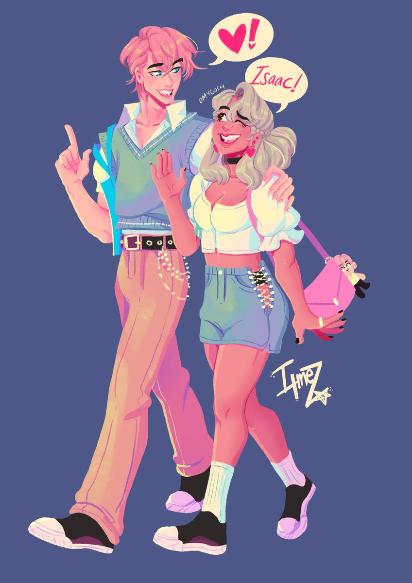 itme_z's tweet photo. out and about~! ☺️💖💙
#myocs #originalcharacter #bonnieclementine #isaactorres https://t.co/Hrhd0ivyr7