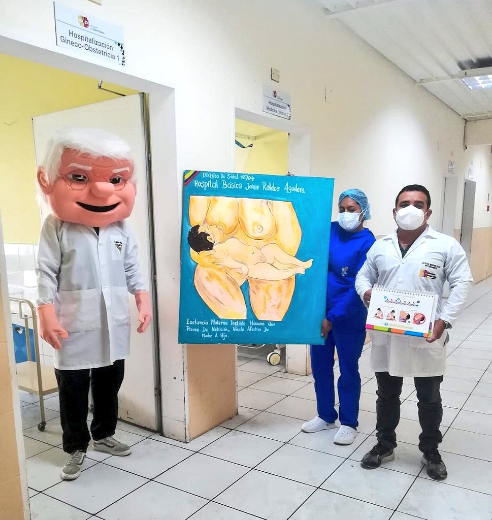 DPS_LosRios's tweet photo. #LosRíos | Con el objetivo de sensibilizar a los miembros de la comunidad y promover la lactancia materna desde el inicio de la vida, personal de @Salud_Ec socializó sobre su importancia a pacientes y madres lactantes en el hospital básico Dr. Jaime Roldós de #Ventanas. https://t.co/aIc9DhyM7L
