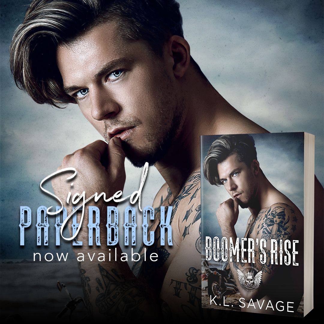 💥 BOOMER'S RISE is now available in SIGNED PAPERBACK! 💥

Visit our website to get your copy!
authorklsavage.com/product/boomer…

#KLSavage #BoomersRise #RuthlessKings #MCRomance #RuthlessKingsMC #romancereaders #darkromance #romanticsuspense #booklover #FreeinKU #KU
