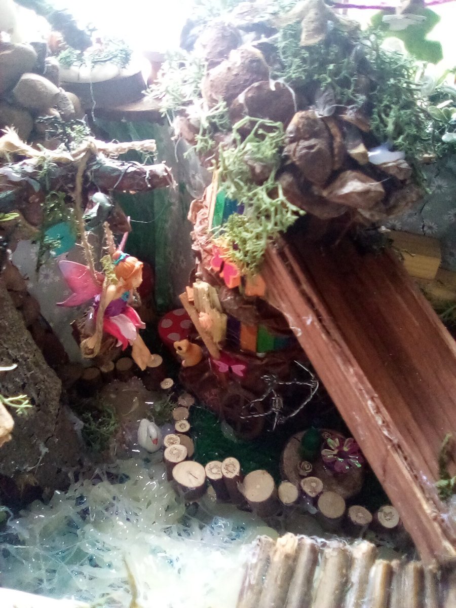 JoanneFreyja's tweet photo. The Fairy Village project so far #freyjafairy #activitiesathome #craftastherapy #fairycam #fairiesofinstagram #fairies #fairyland #Garden #village #crafthour https://t.co/ODoddyTHlX