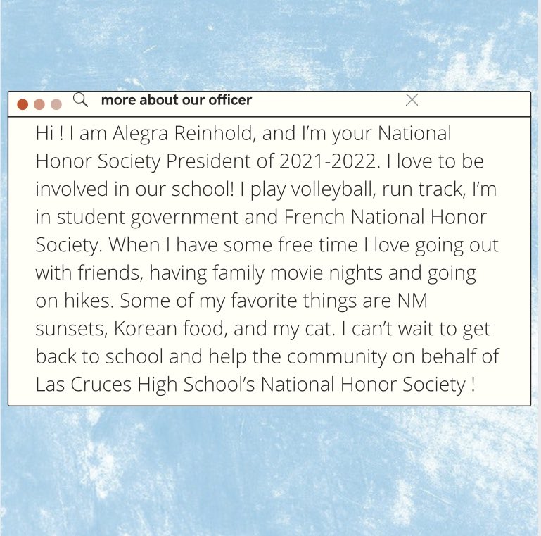 #nhs got a new President for the 2021-2022 school year! As the year is beginning NHS will be introducing you to all of the new officers for this school year so keep your eyes on the lookout!