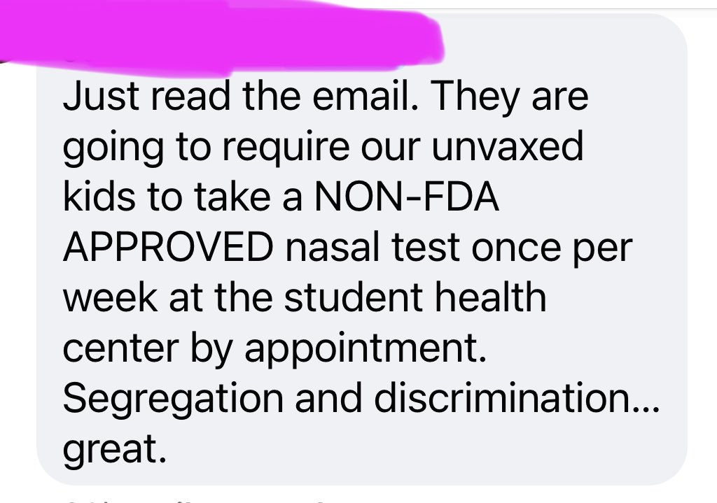 MommaBear867's tweet photo. From the CNU anti-vax group…
Me thinks this blonde hair white woman doesn’t understand segregation or discrimination. 😡 https://t.co/ztlnv1QbR1