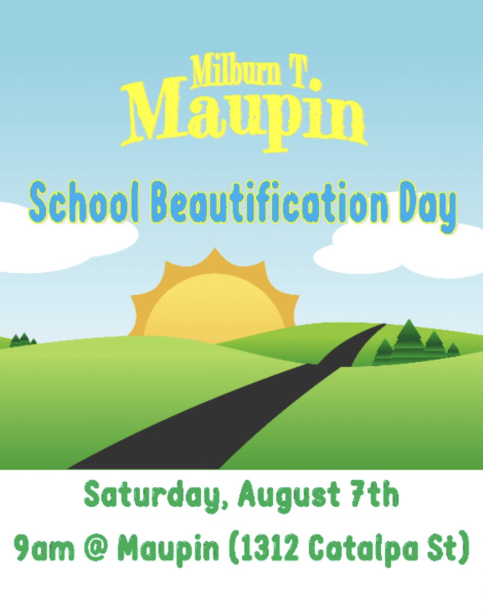 📣Calling The Community!
Join us for our school beautification day! Bring your gardening tools if you have them. Any help is welcome! We want our campus looking it's very best to greet our students because they deserve the best!

Tomorrow, August 7th, 9:00 AM