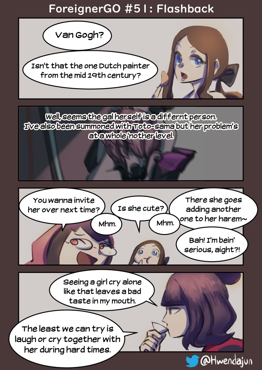 ForeignerGO #49-52: Gogh visits ServaFes (Part 4)
#FGO #ForeignerGO #フォリナー #ヴァン・ゴッホ #北斎 