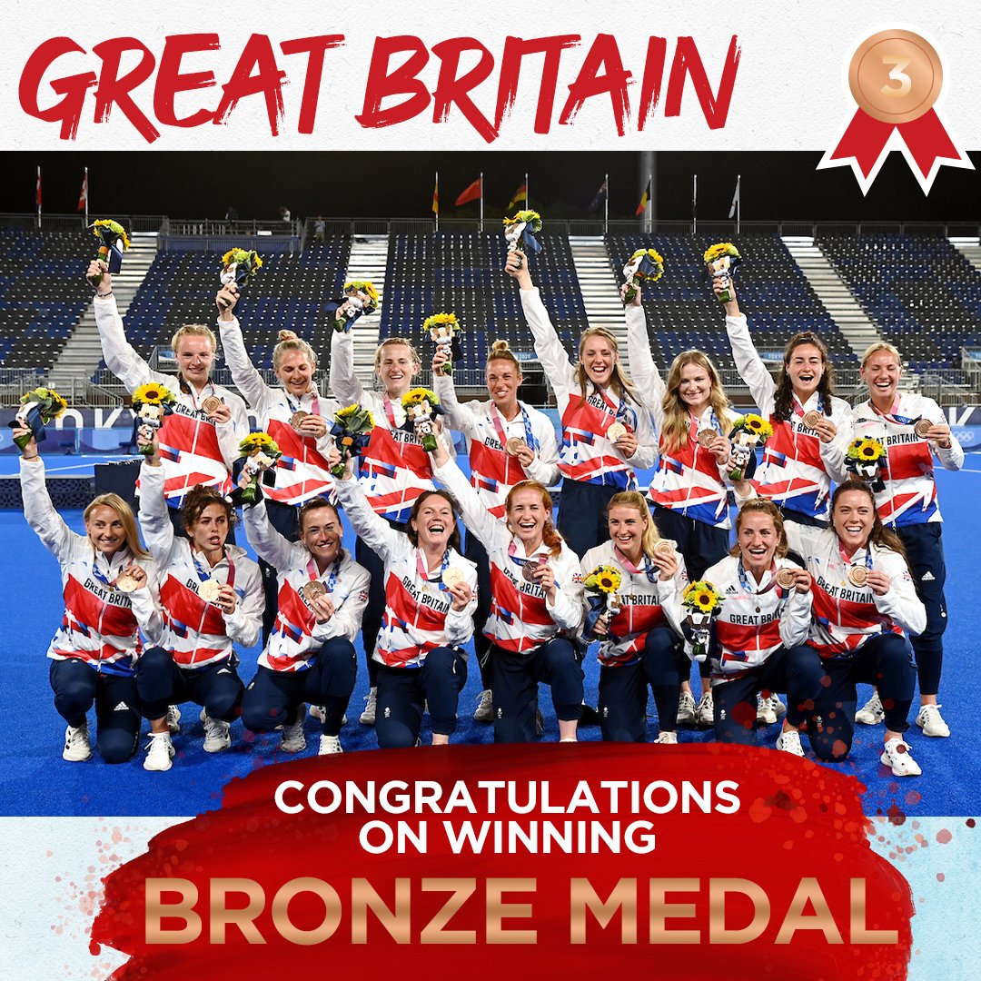 International Hockey Federation (@fih_hockey) on Twitter photo Congratulations to Team Great Britain for winning the #Bronze medal at the #Hockey women's event at #Tokyo2020.
This is Great Britain's third consecutive medal at the #Olympics.
๐ธ: <a href="/WorldSportPics_/">WorldSportPics</a>
#HockeyInvites #StrongerTogether #Olympics #TeamGB Congratulations to Team Great Britain for winning the #Bronze medal at the #Hockey women's event at #Tokyo2020.
This is Great Britain's third consecutive medal at the #Olympics.
๐ธ: <a href="/WorldSportPics_/">WorldSportPics</a>
#HockeyInvites #StrongerTogether #Olympics #TeamGB