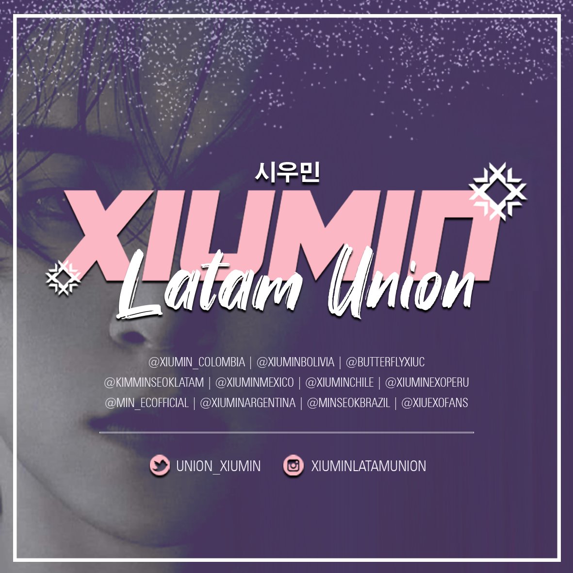 union_xiumin's tweet photo. Recuerda nuestra unión de fanbases ❄️🤍
゜ﾟ*☆*ﾟ゜ﾟ*☆*ﾟ゜ﾟ*☆*ﾟ
@xiumin_colombia | @xiuminbolivia | @butterflyxiuc | @kimminseoklatam | @xiuminmexico | @xiuminchile | @xiuminexoperu | @min_ecofficial | @xiuminargentina | @minseokbrazil | @XiuEXOFans 
------
#시우민 #XIUMIN https://t.co/CYC14mXeXK