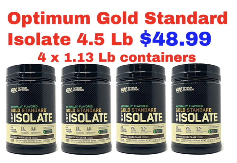 Act fast and get a four-pack of Optimum Nutrition GOLD STANDARD 100% ISOLATE - (4.5 LB, 4 X 1.13LB CANS) for $48.99 at DPS Nutrition with coupon DPS10.

Order now on our #OptimumNutrition special page -> https://t.co/tILcFcOm7U

#TrueStrength @Team_Optimum https://t.co/AL9nCiZT30