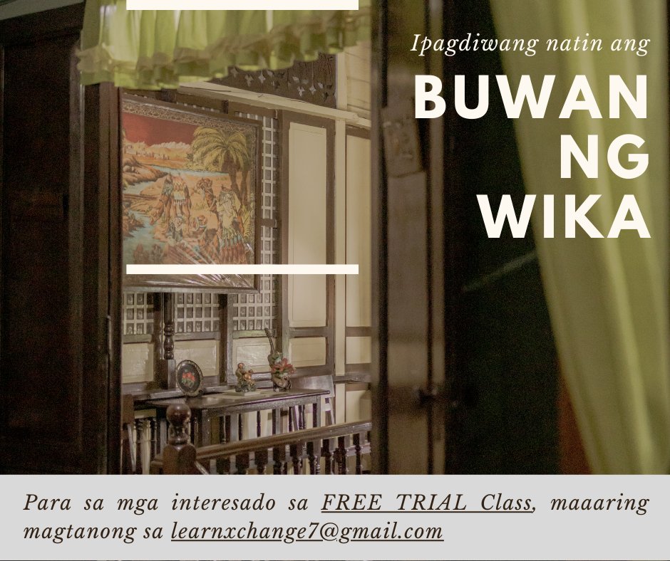 ExchangeLearn's tweet photo. Do you want to use the Filipino language in your daily conversation?
Do you want to understand more about your Filipino roots?
Well, this is not pinoybaiting!
In celebration of Buwan ng Wika, we are offering slots for Filipino as a Second Language Classes! 
Message us now! 🙂 https://t.co/BrlvCzqU4h