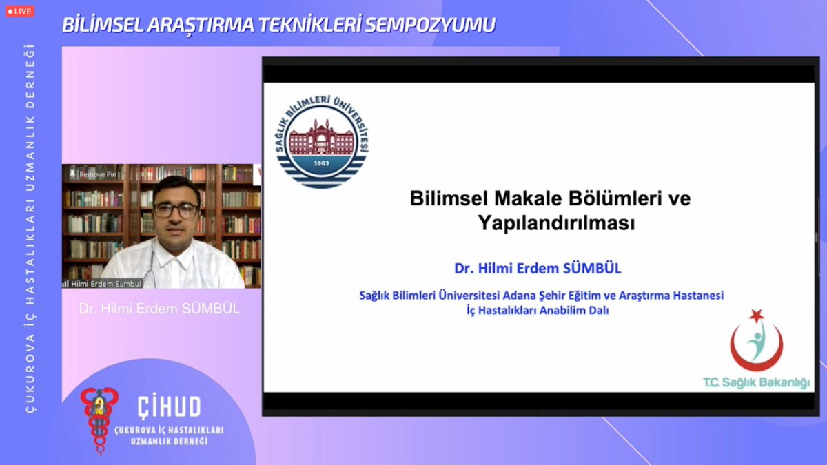 cihud_01's tweet photo. Bilimsel Araştırma Teknikleri Sempozyumumuzun 1. Oturumu Prof. Dr. Mustafa GEREK ve Prof. Dr. Kemalettin AYDIN hocalarımızın moderatörlüğünde Doç. Dr. Hilmi Erdem SÜMBÜL hocamızın sunumu ile devam etmektedir. 

https://t.co/fQ6uoEGIfX adresinden canlı olarak izleyebilirsiniz. https://t.co/muRzOR77ie