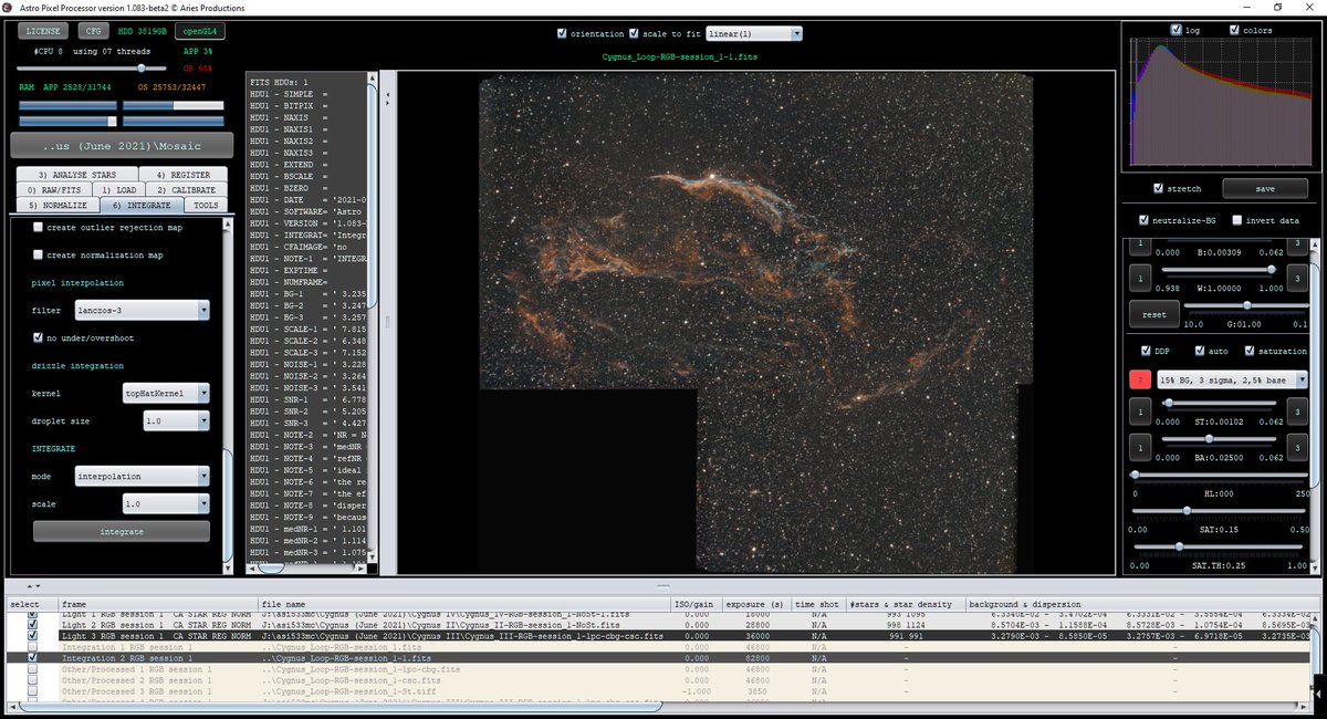 MathCancer's tweet photo. #CygnusLoop mosaic in progress!!! Over 28 hours of photons integrated so far.
One last hurrah for the Star Adventurer! :-)
#Astrophotography https://t.co/gKmksCB5x2