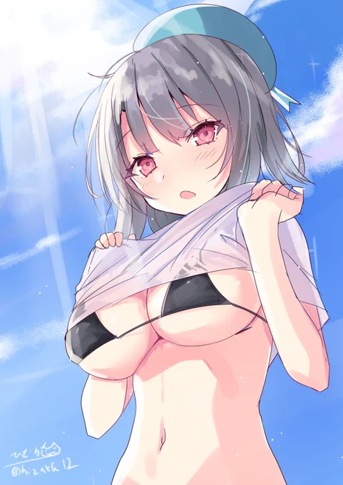 Tシャツを脱ぐ高雄
#艦これ版深夜の真剣お絵描き60分一本勝負
#艦これ版真剣お絵描き60分一本勝負_20210806 