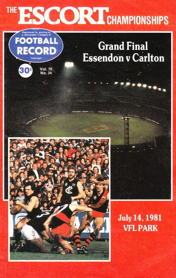 efcppoa's tweet image. '81 Escort Cup
youtube.com/watch?v=c8QO0v…
BN Clarke R Shaw N Daniher
HBG Hawker M Crow R Muir
CG Burdett M Neagle G Foulds
HFT Watson P VanDerHaar W Foreman
FG Schultz T Daniher R Merrett
FolJ Madden P Bennett
Rov  G Fowler
IC     S Madden A Buhagiar
E  Walsh Morrison Besanko