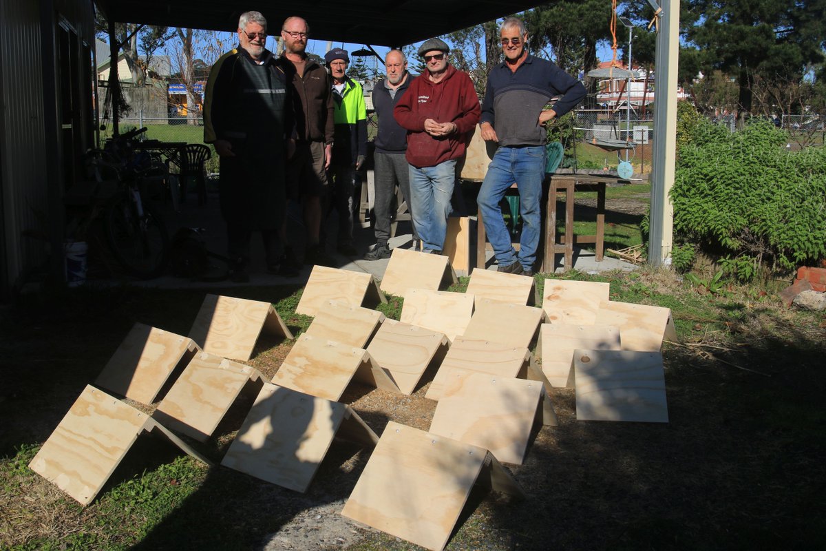 BirdlifeOz's tweet photo. Thank you, shedders!

Volunteers from the Wonthaggi Men's Shed built over 50 wooden shelters for threatened Hooded Plover chicks in preparation for their breeding season. 

@birdlife_hoodie @ParksVictoria #volinnovationfund #victoriasgreatoutdoors

📷 Glenn Ehmke and Peter Hudson https://t.co/jkz0aDZPqj