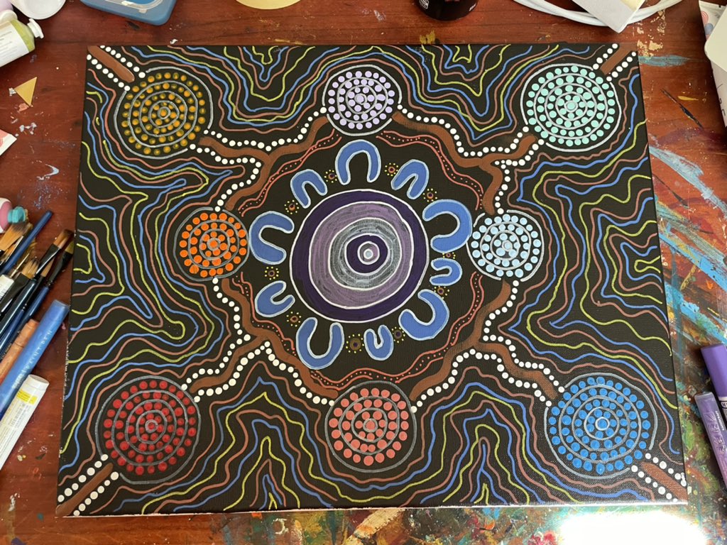 shaenice allan (@shaebeforenae) on Twitter photo Finished yet another painting. “Healing within community” <a href="/mrngunnawal/">Koori Brotha</a> <a href="/ArtNgunnawal/">Ngunnawal Art</a> Finished yet another painting. “Healing within community” <a href="/mrngunnawal/">Koori Brotha</a> <a href="/ArtNgunnawal/">Ngunnawal Art</a>