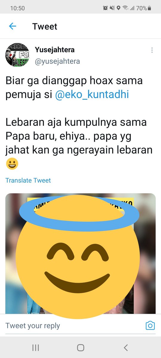 @yusejahtera 
Baiknya pokus di si kuntetnya saja. Ga usah bawa2 keluarganya.
Aplgi skarang si nyonya adalah istri oranglain. Hormati suaminya yg sekarang.
Dan anak2 nya juga ga perlu diekspose.
Jahatnya cebong menghina keluarga ulama, jgn jadi justifikasi utk lakukan hal yg sama