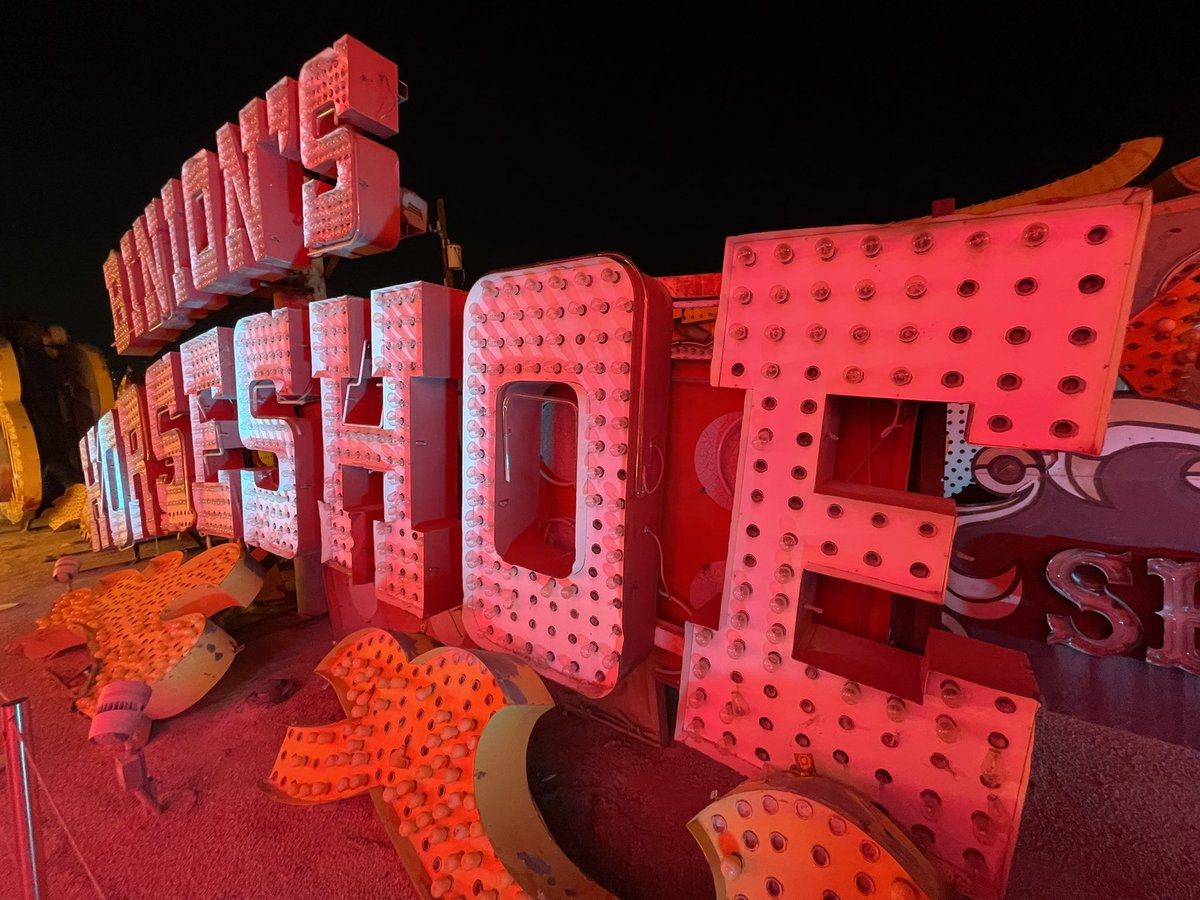 hughroper's tweet photo. #FoundType heaven @ The Neon Museum. https://t.co/30aRVXC0w1