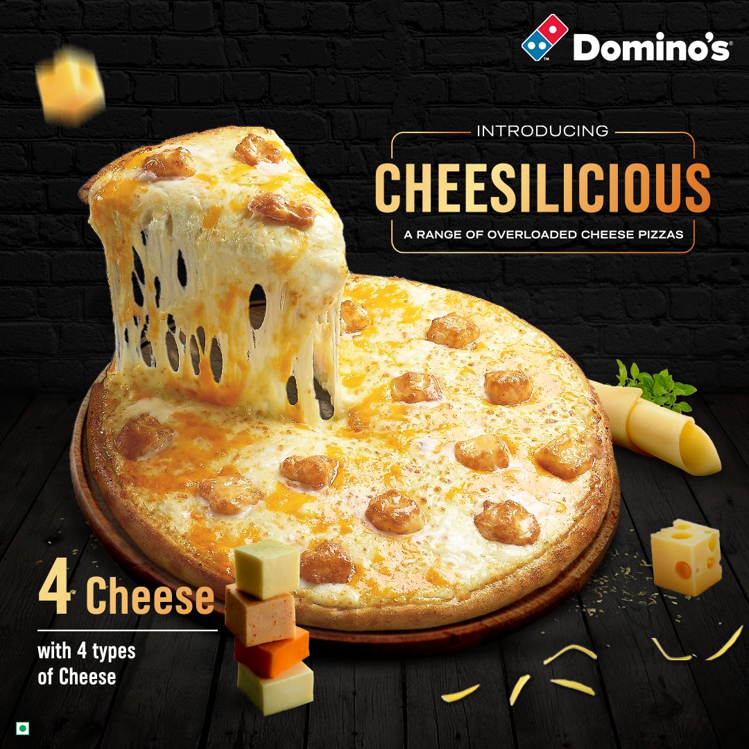 dominos_india on Twitter "Having 4 times the cheese and 4 types of